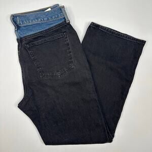 Abercrombie & Fitch High Rise The 90’s Relaxed Jeans Two Tone Denim Size 31 NWT